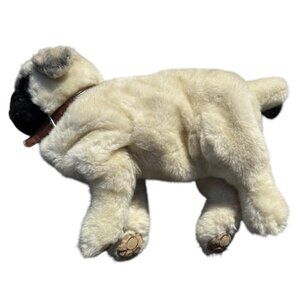 Realistic Lifelike Plush Stuffed Teacup Pug Dog Purse Handbag Toy Secret Stash